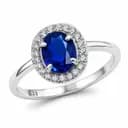 925 Sterling Silver | Sparkling CZ Accent Stones | Available in Blue & Red Stone Variants view 2