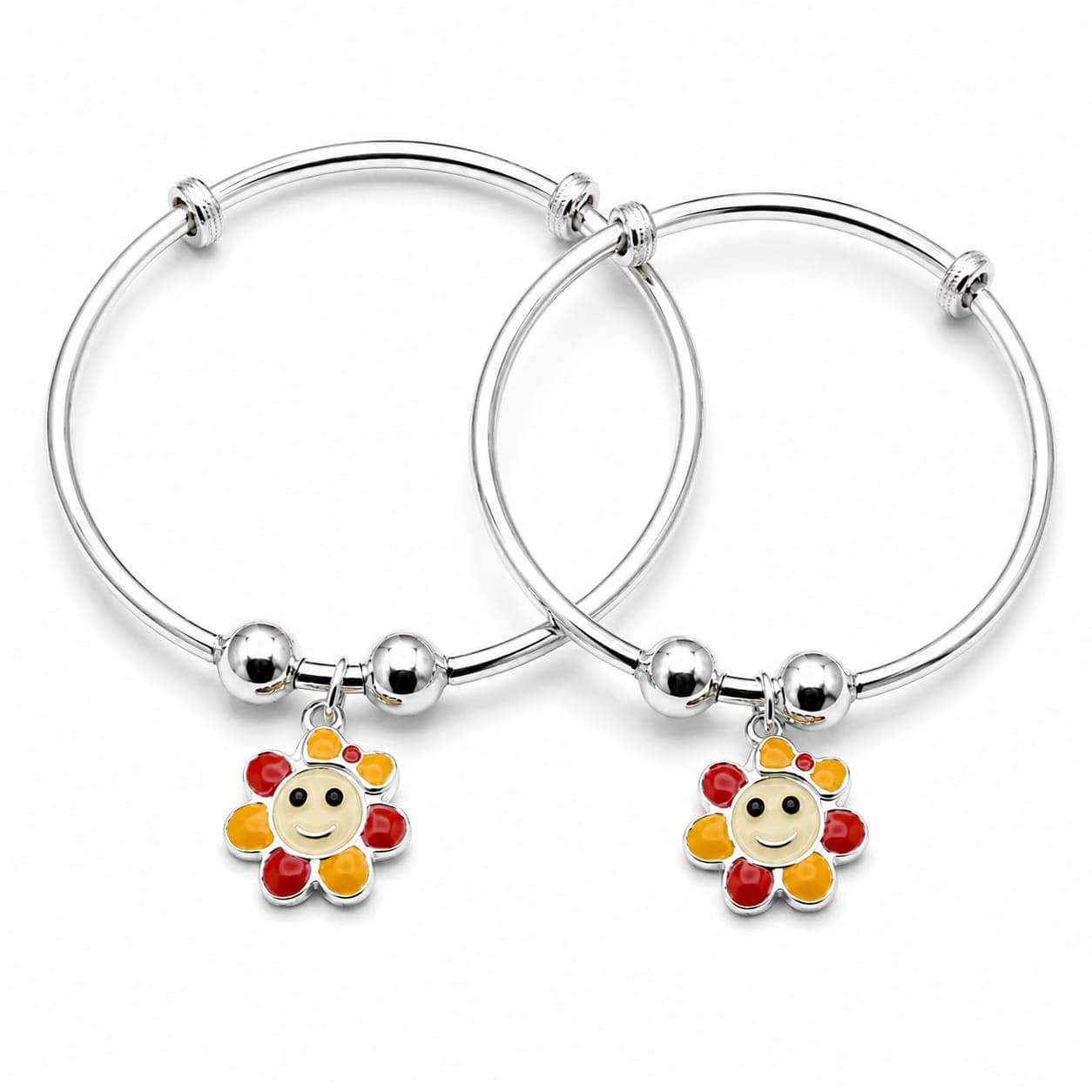 *925 Sterling Silver Baby Nazariya Bracelet for Kids | Adjustable Hand kada | BIS Hallmarked Silver | Traditional Baby Jewellery* view 2