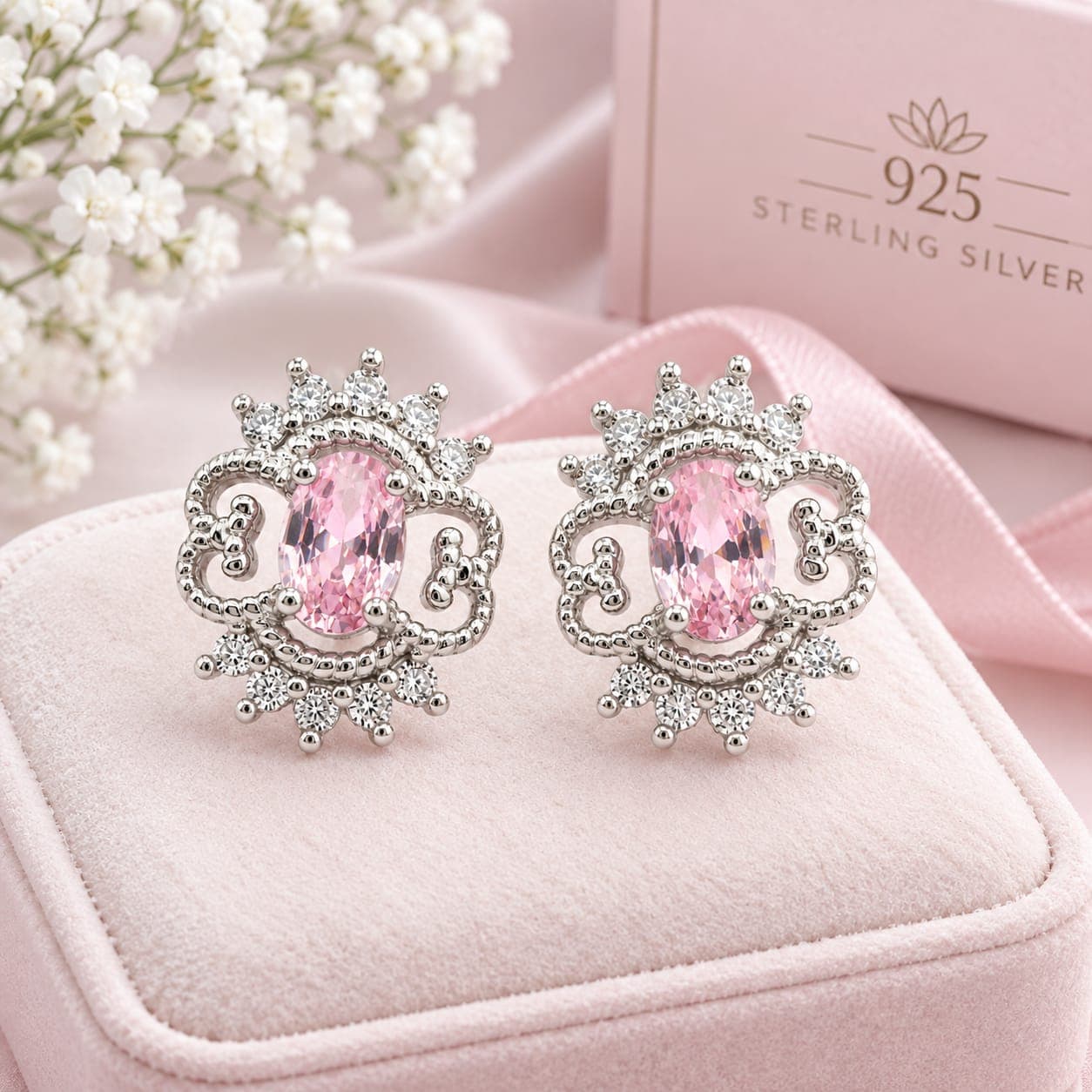 925 Sterling Silver Multiple Stud Earrings Designs for Women & Girls | BIS Hallmarked | 925 Stamped | Elegant Everyday & Gifting Jewellery  view 2