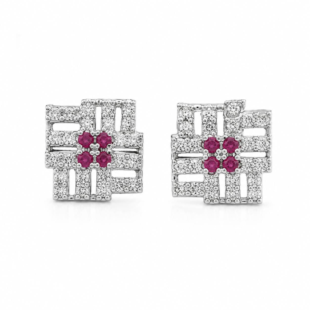 925 Sterling Silver Multiple Stud Earrings Designs for Women & Girls | BIS Hallmarked | 925 Stamped | Elegant Everyday & Gifting Jewellery  view 3