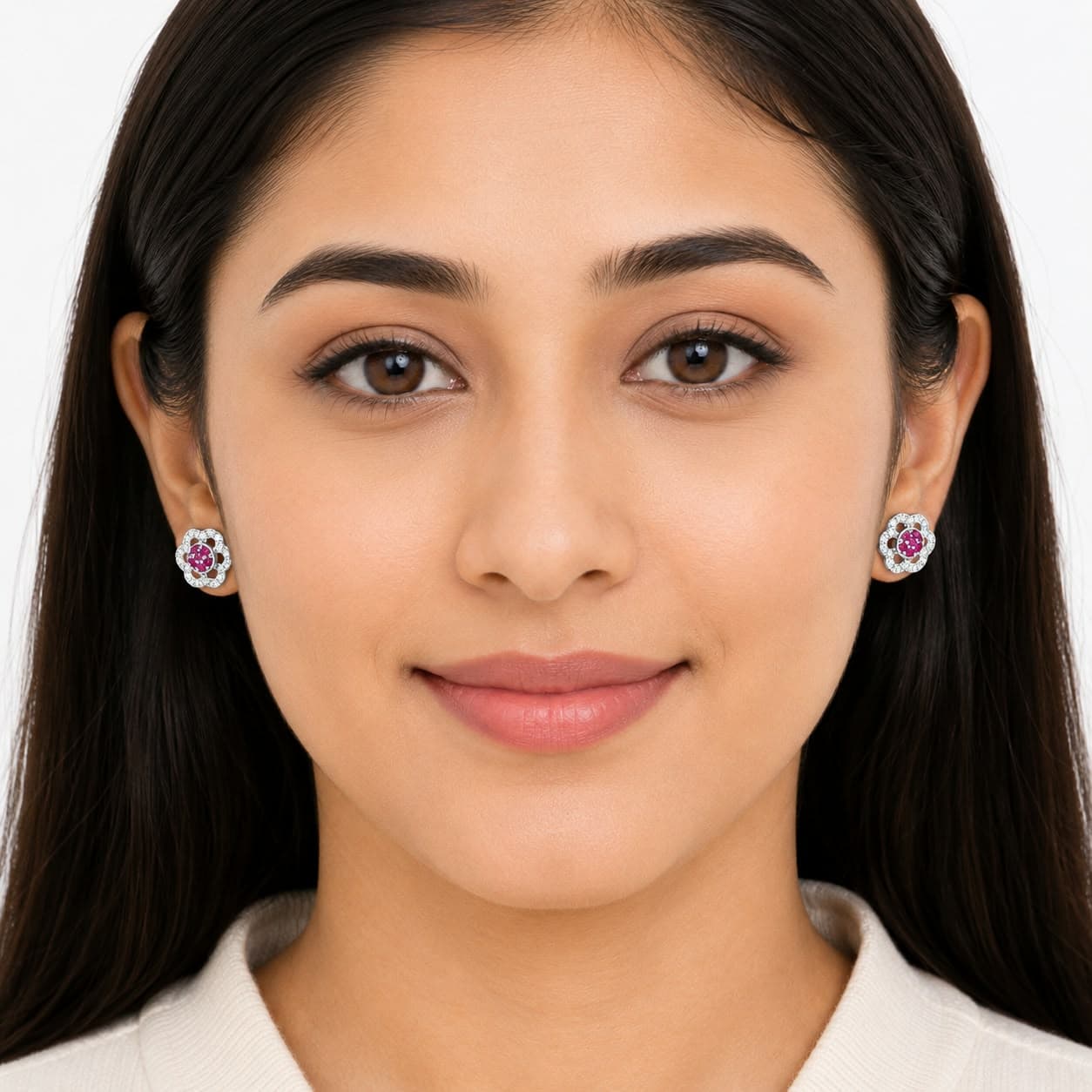 925 Sterling Silver Multiple Stud Earrings Designs for Women & Girls | BIS Hallmarked | 925 Stamped | Elegant Everyday & Gifting Jewellery  (Copy) view 3
