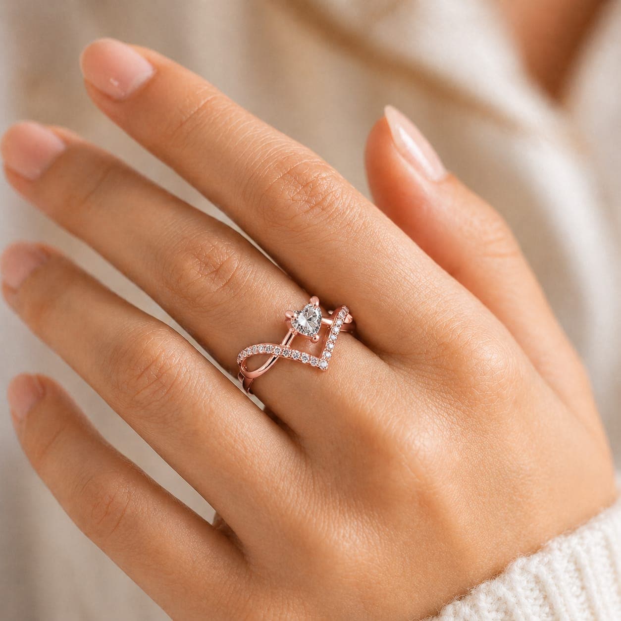 925 Sterling Silver Adjustable Floral Ring for Women with Zirconia Stone (Silver,Rose, Gold Finish)