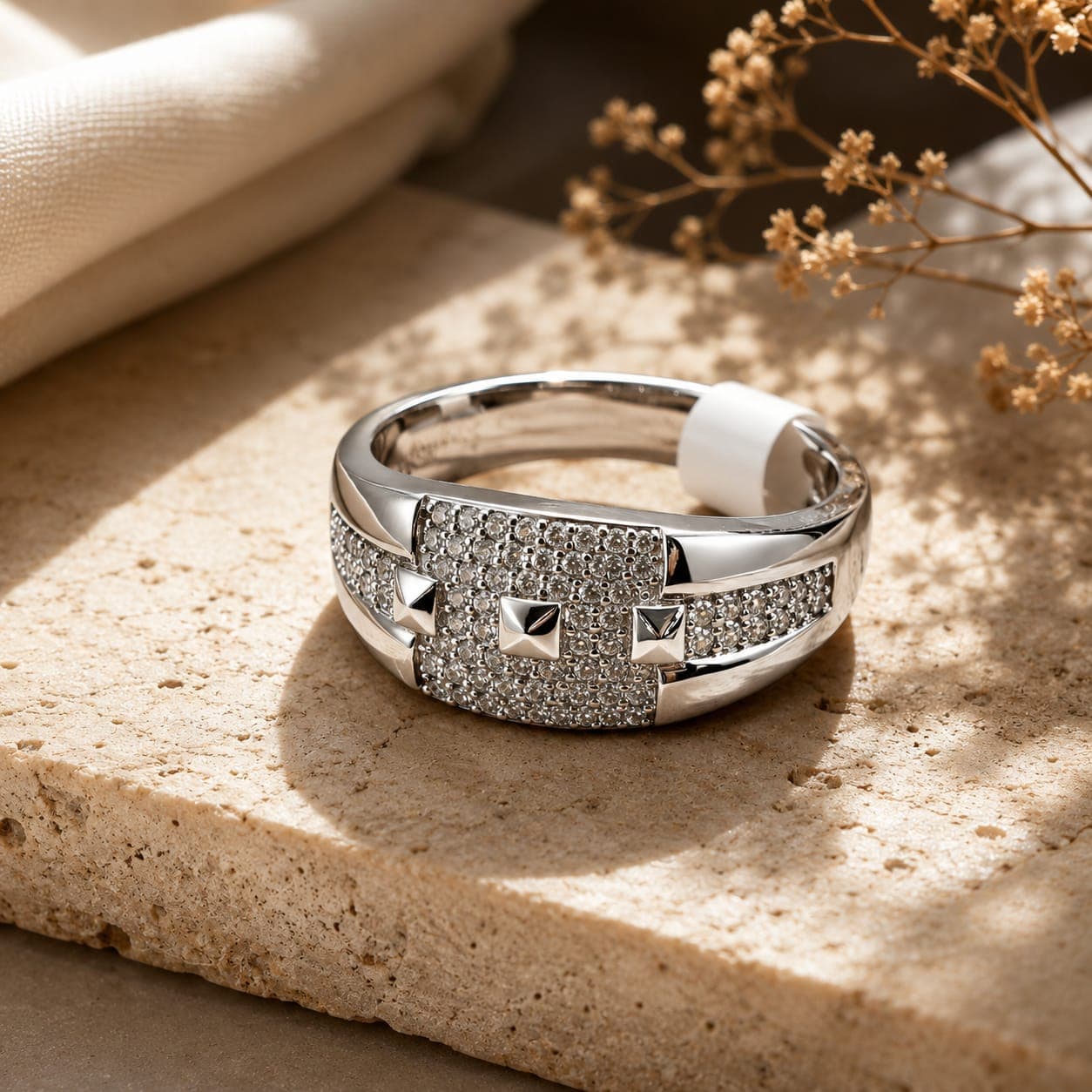 925 Sterling Silver Design Ring for Men | Hallmarked Pure Silver | Stylish Daily Wear Gents Ring (Design 4)