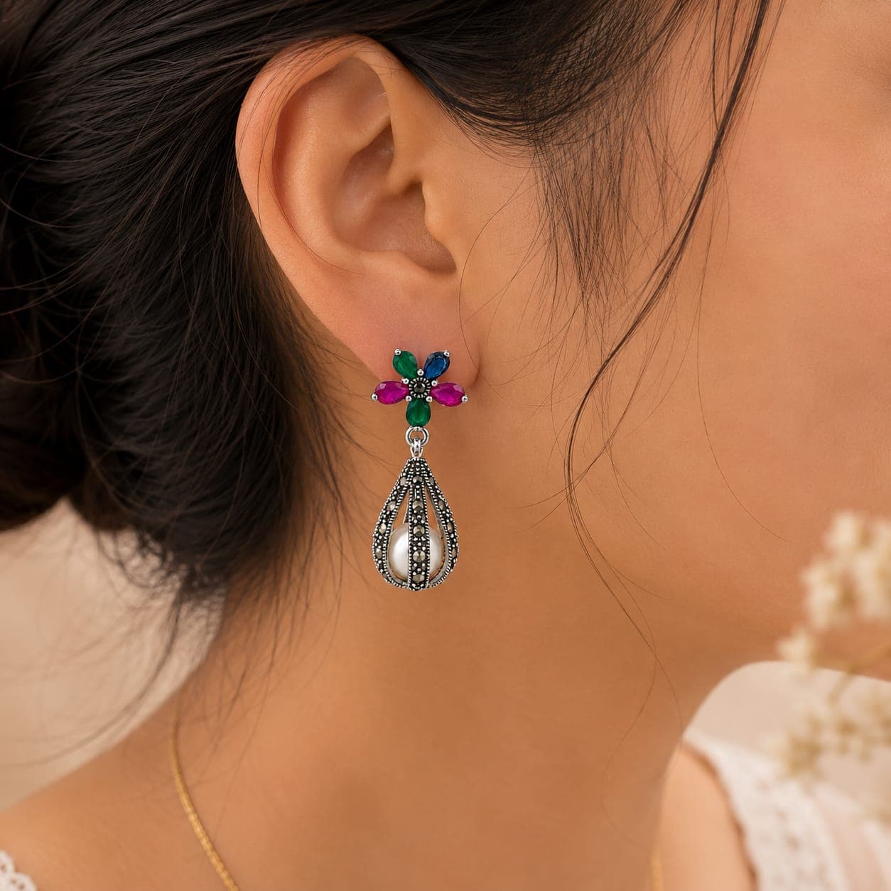925 Sterling Silver Earrings for Women | Multiple Stylish Designs | BIS Hallmarked Silver Jewellery (Design 5)