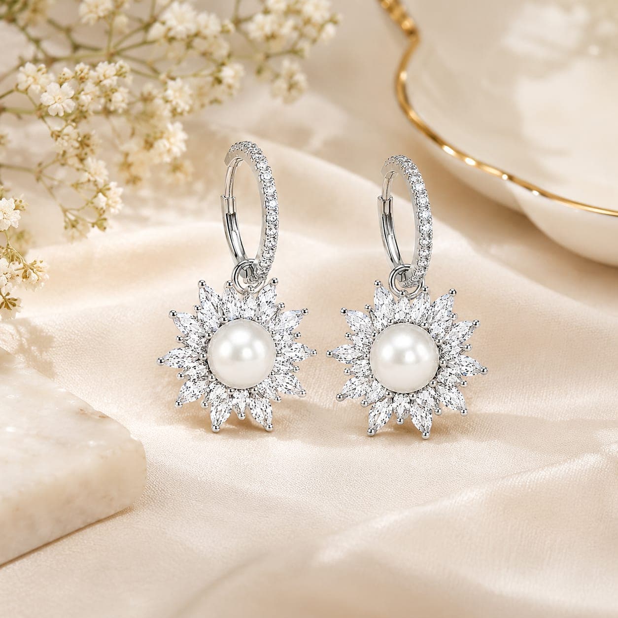 925 Sterling Silver Earrings for Women | Multiple Stylish Designs | BIS Hallmarked Silver Jewellery (Design 6)