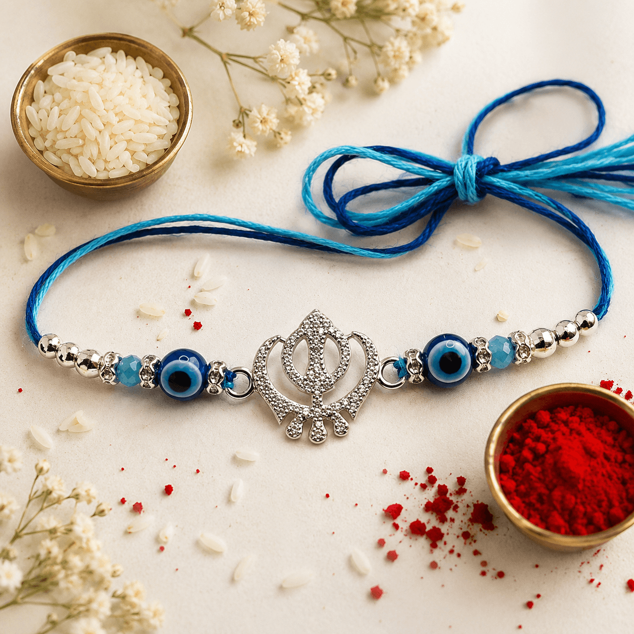 925 Silver Rakhi|Raksha Bandhan Rakhi for Brother | Gift for Men & Boys