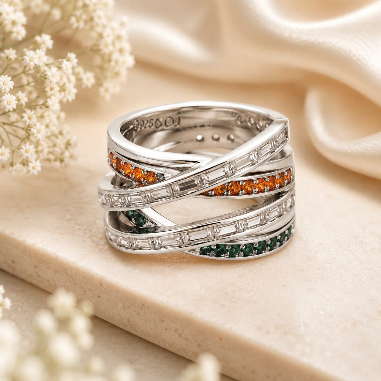 ORISIL JEWELS 925 Stearling Silver Multiple Rings Designs | Gifts for Girlfriend, Gifts for Women and Girls | With 925 Stamp and BIS Hallmarked