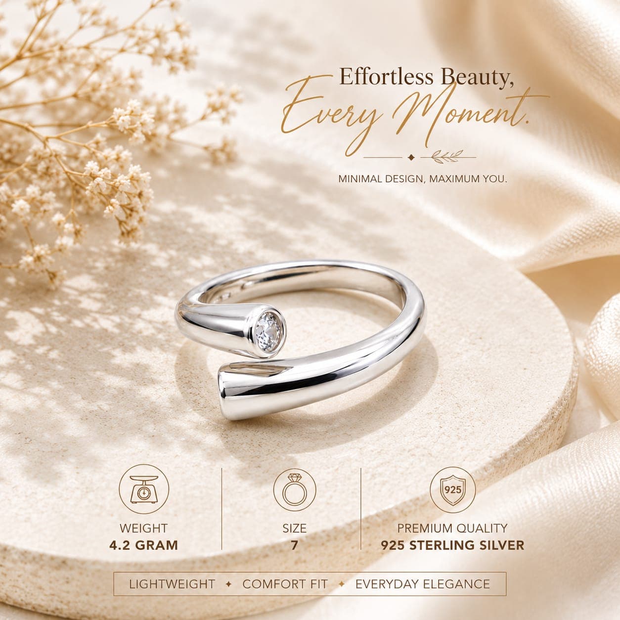 ORISIL JEWELS 925 Stearling Silver Multiple Rings Designs | Gifts for Girlfriend, Gifts for Women and Girls | With 925 Stamp and BIS Hallmarked