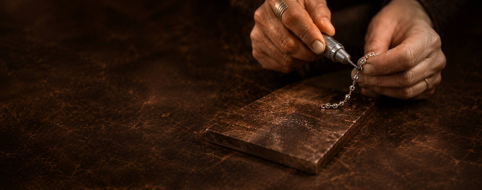 Artisan crafting jewellery